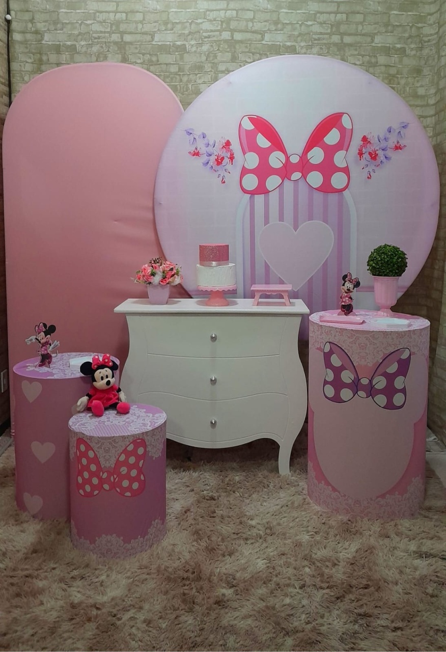 Minnie Laço 🎀 Kit Ouro  - Up Festas 