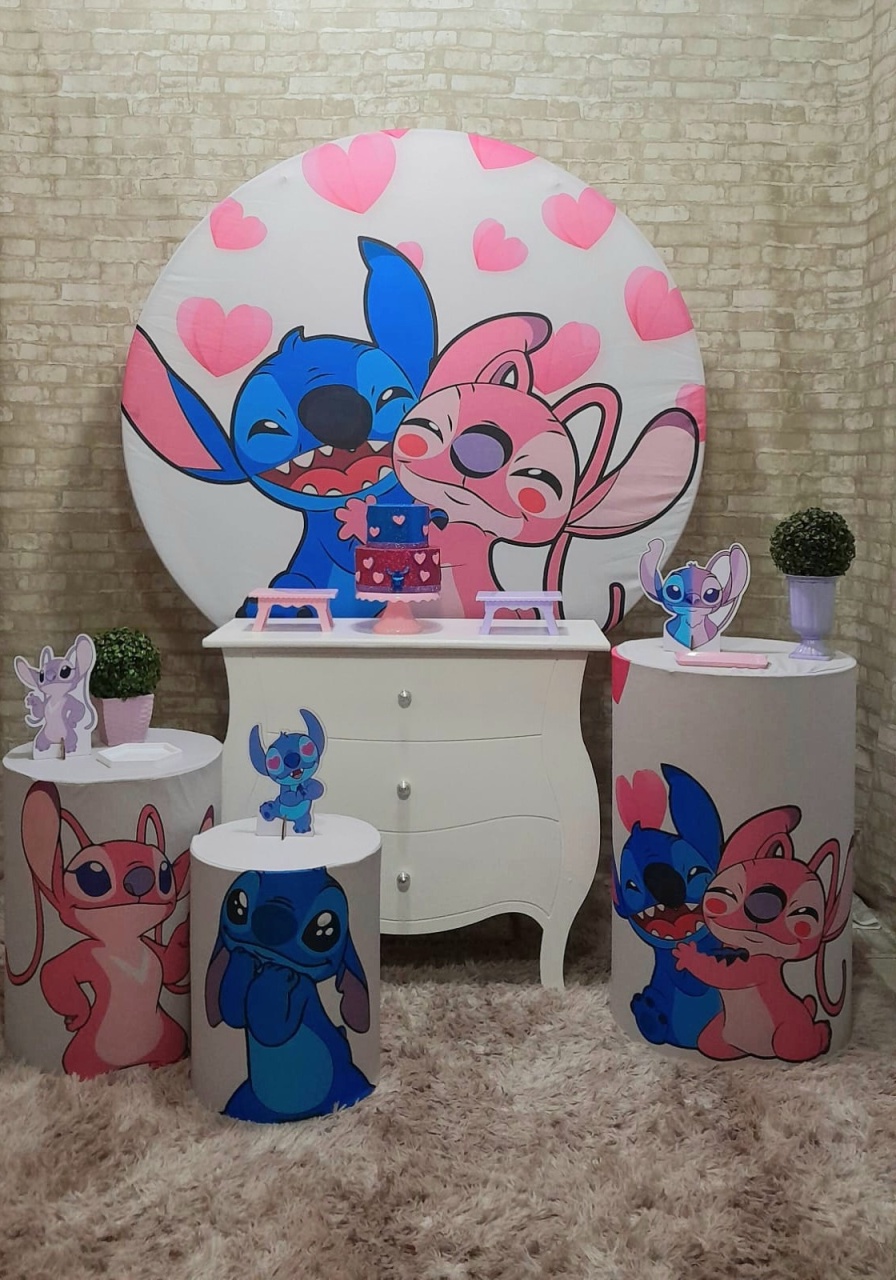 Angel & Stitch Kit Prata  - Up Festas 