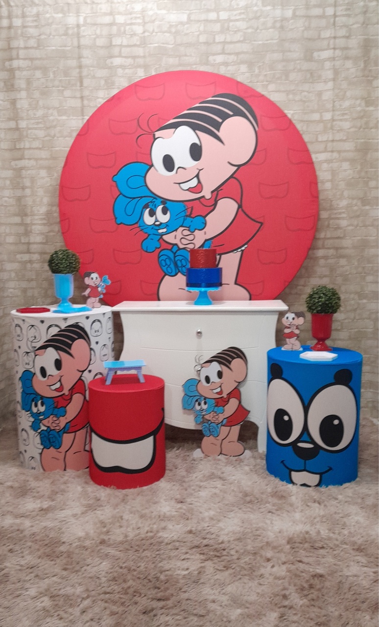 Kit Prata Mônica Mesa Bombe - Up Festas 
