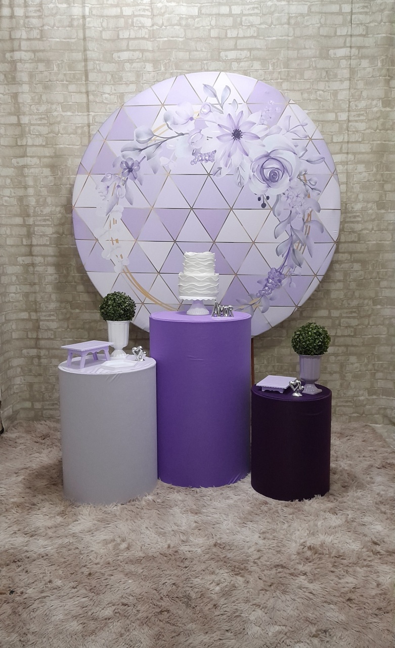  Floral Lilás Kit Slim  - Up Festas 