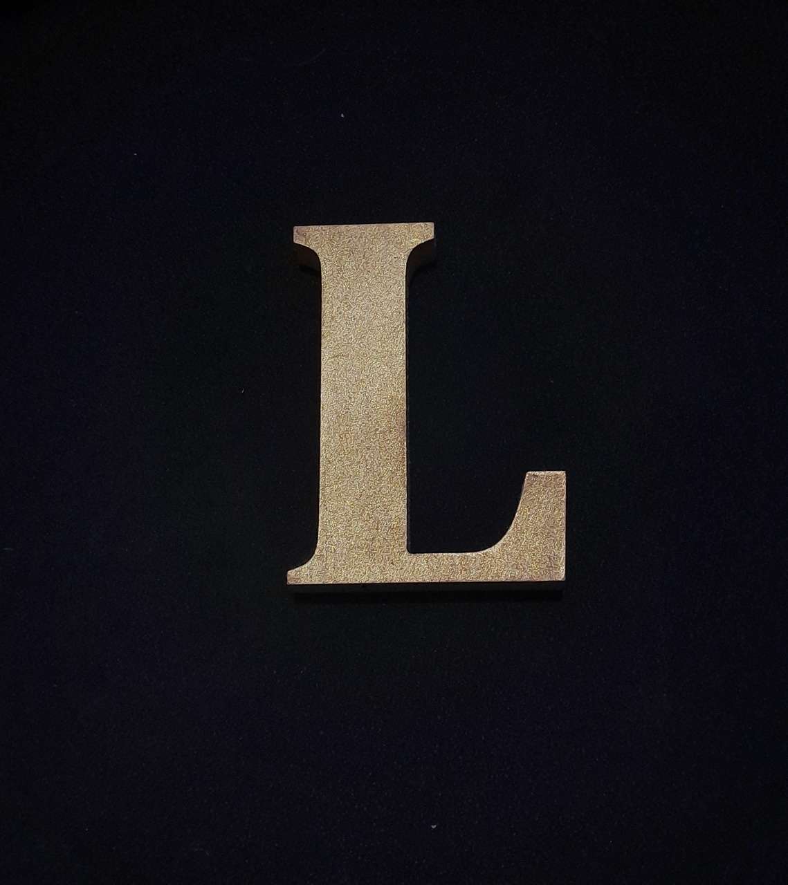 Letras " L "  Madeira Dourada 12Cm  - Up Festas 