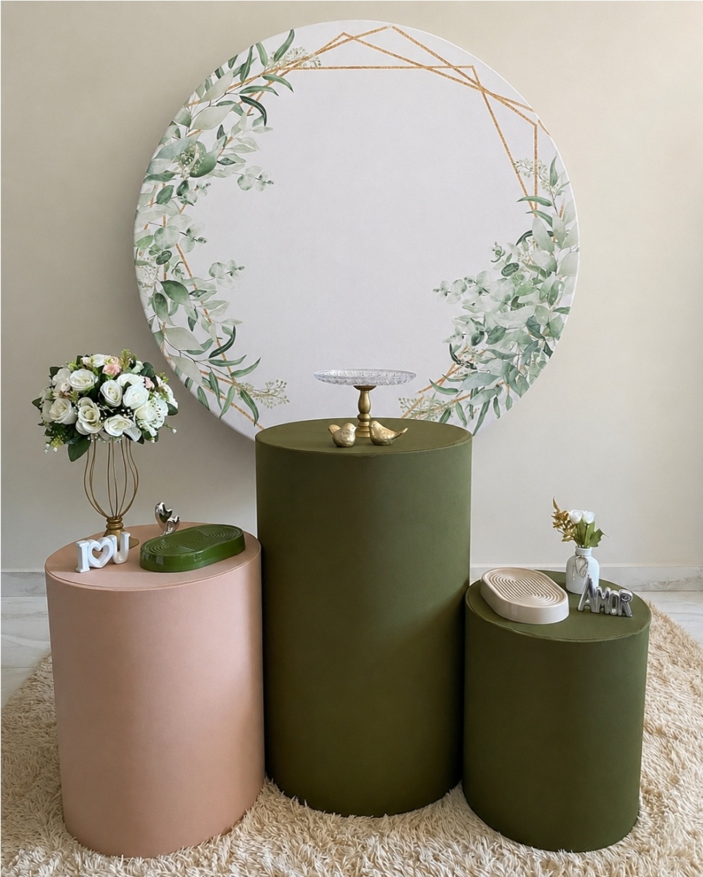 Kit Slim Floral Branco - Up Festas 