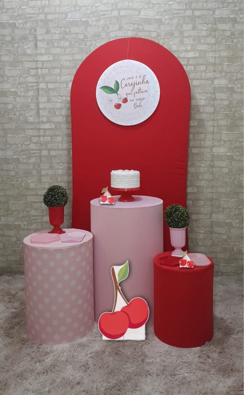 Kit Romano Cerejinha 🍒 Clássico  - Up Festas 