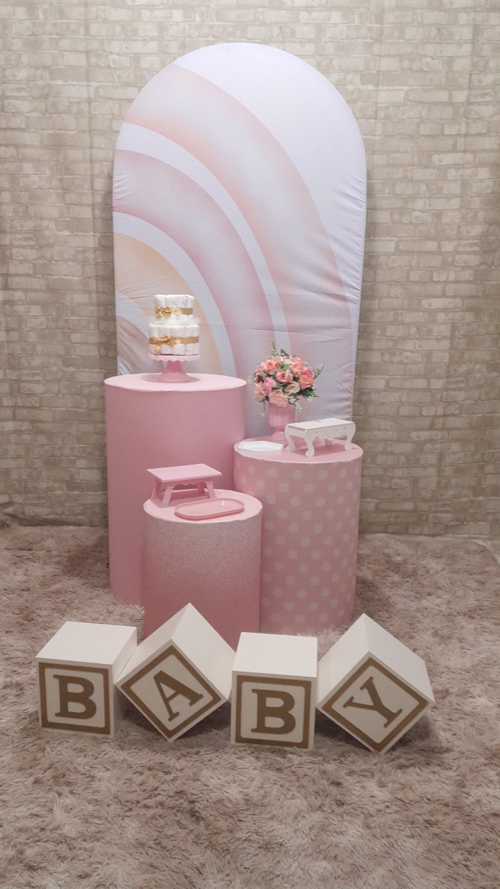Kit Romano Arco-Iris 🍒 Baby  - Up Festas 