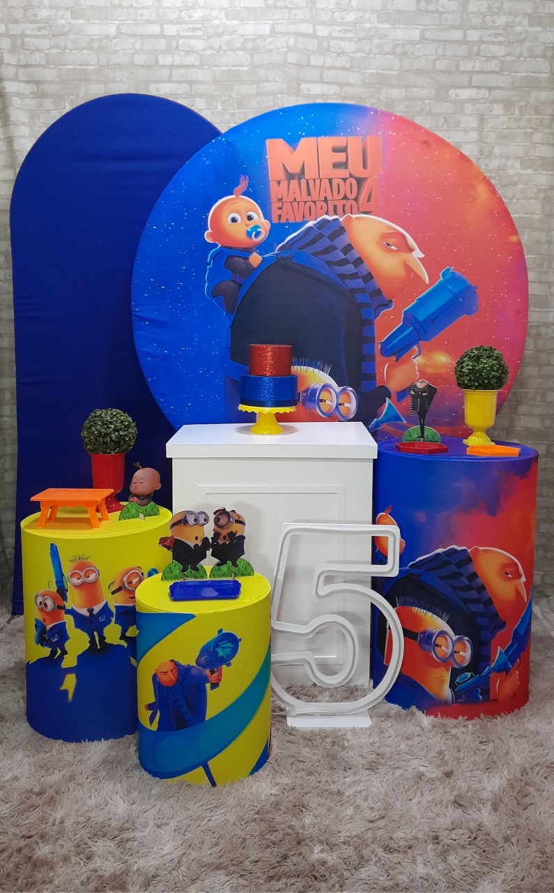 Minions Gru Kit Ouro + N° - Up Festas 