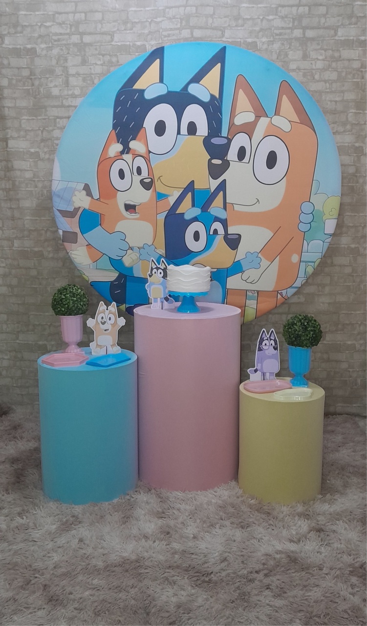 Bluey Kit Slim Rosa - Up Festas 