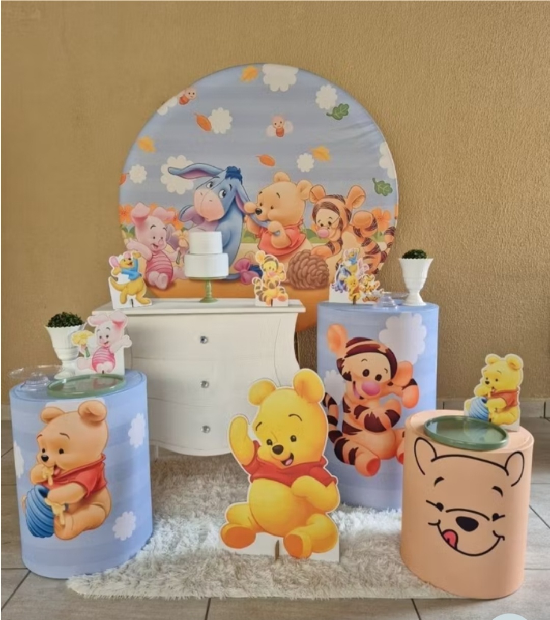 Ursinho Pooh Kit Prata  - Up Festas 