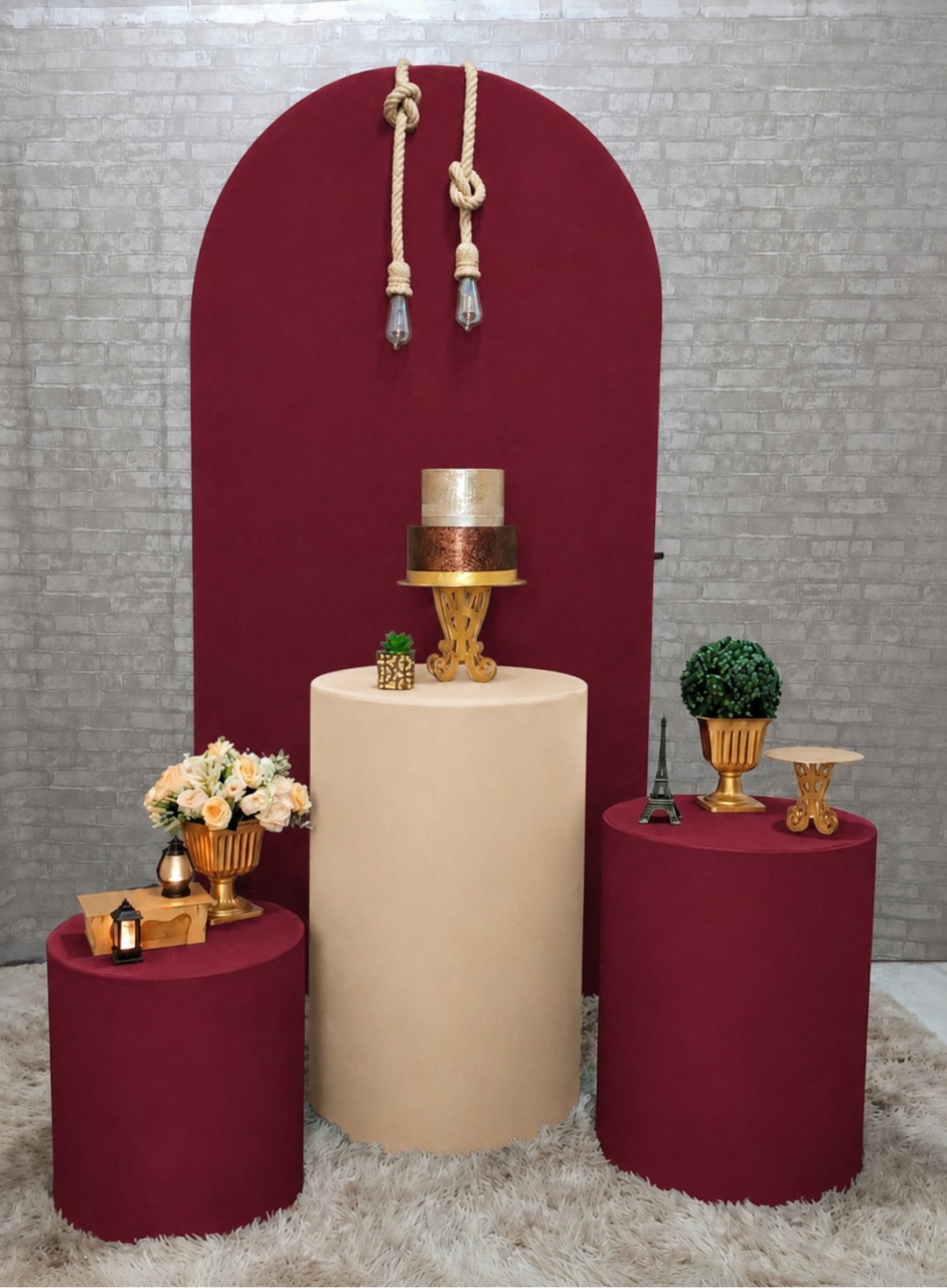 Kit Romano Marsala/ Bege 02 - Up Festas 