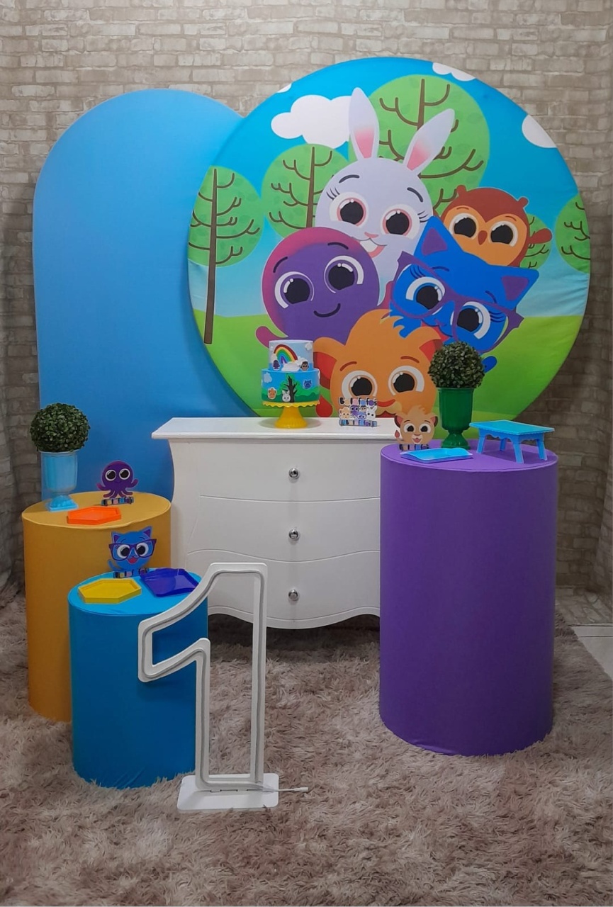 Bolofofos Kit Ouro Lateral Azul C/ Led - Up Festas 