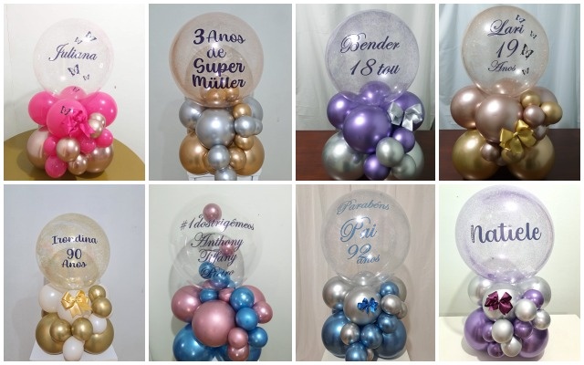 Balão 40Cm Personalizado Base Trabalhada - FranciS Decorações