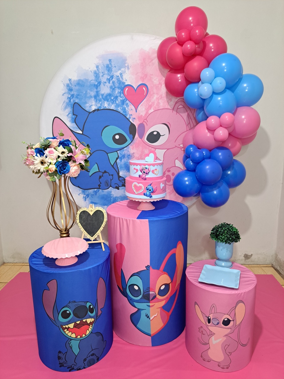 Stitch E Angel 03 - FranciS Decorações