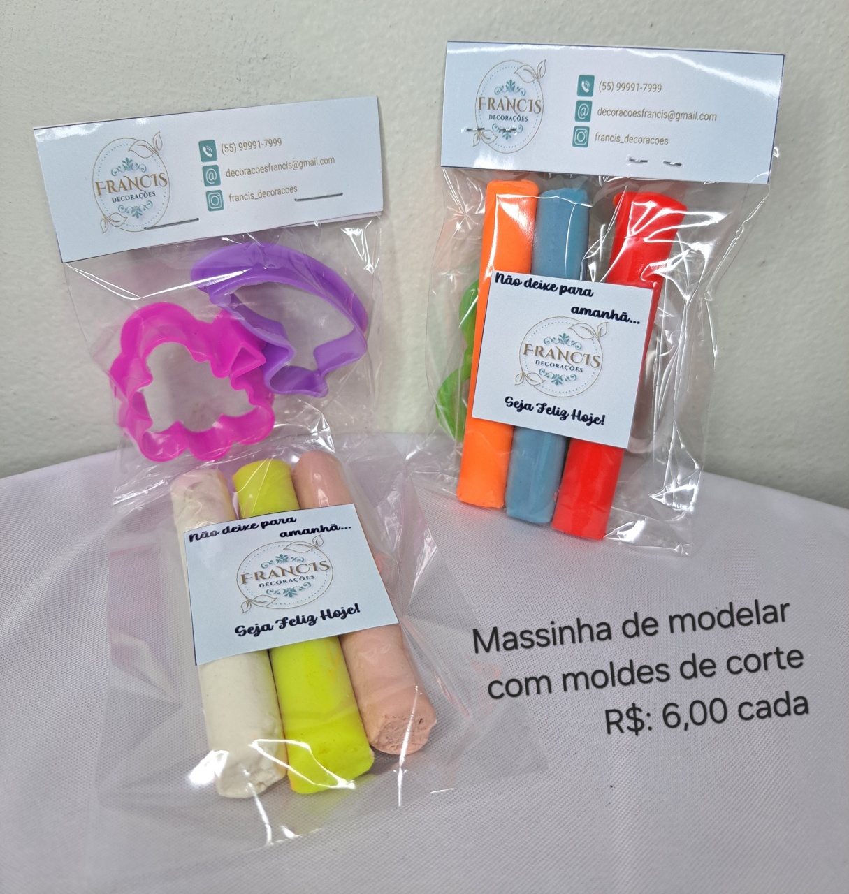 Lembrancinha Massinha de Modelar - FranciS Decorações