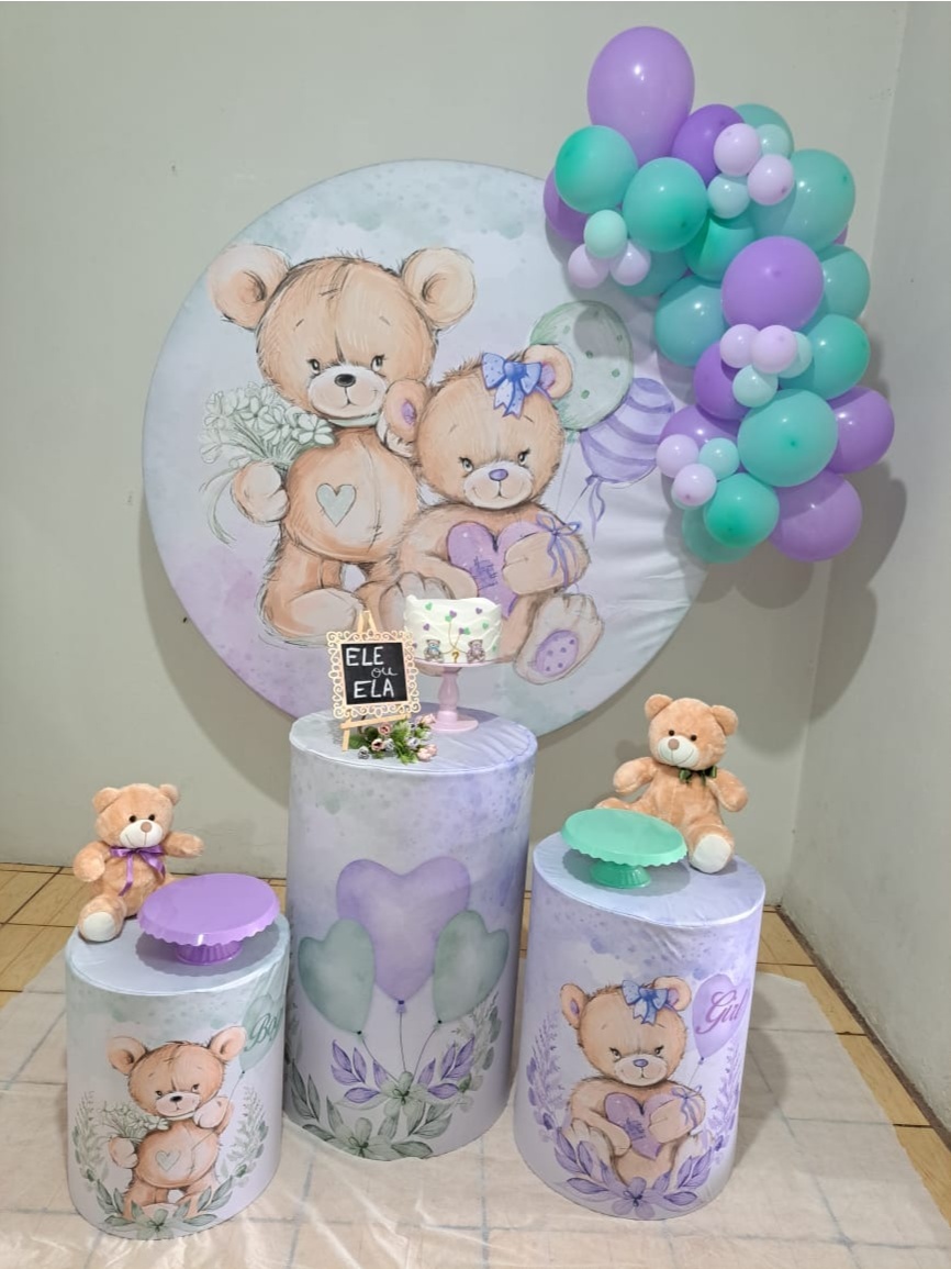 Revelação Lilas E Verde 02 - FranciS Decorações