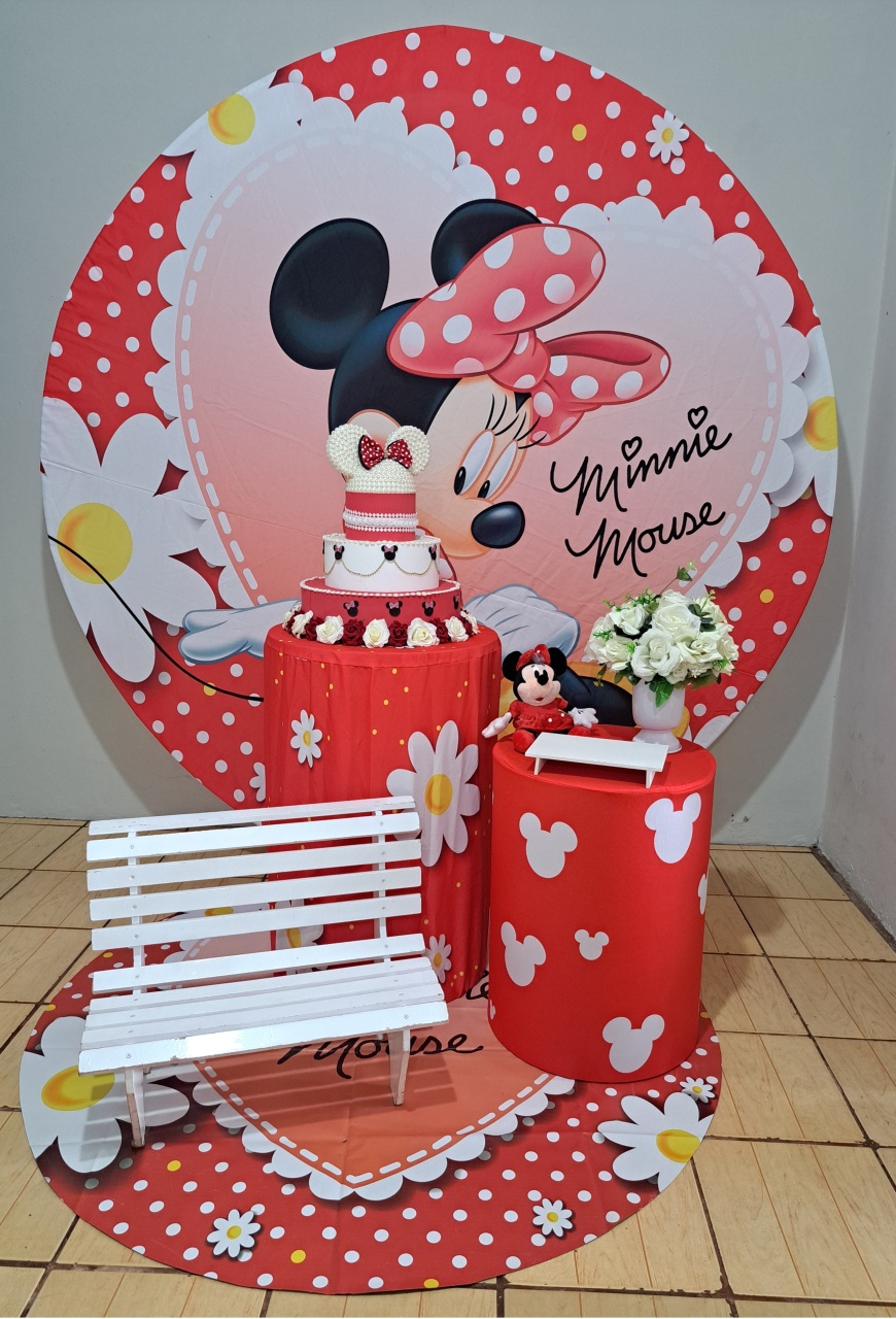 Minnie Vermelho Redondo de 2M 03 - FranciS Decorações