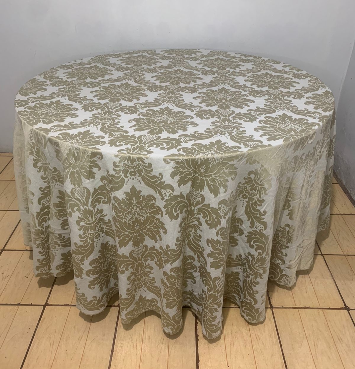 Toalha Redonda Nude Jacquard 2,80Metros - FranciS Decorações