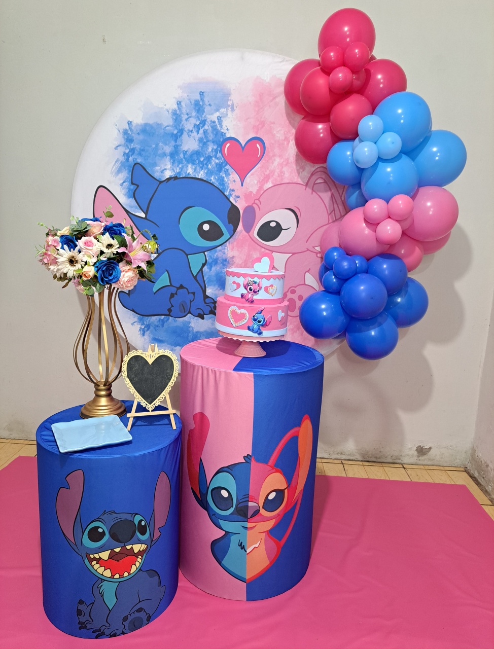 Stitch E Angel 02 - FranciS Decorações