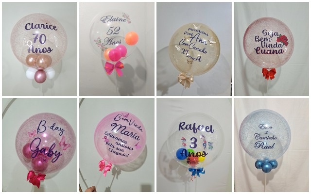 Balão 40Cm Personalizado Na Vareta - FranciS Decorações