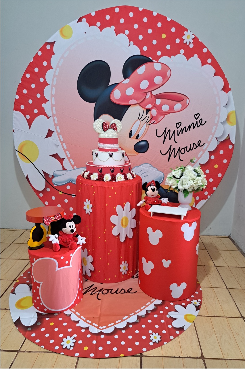 Minnie Vermelho Redondo de 2M 04 - FranciS Decorações