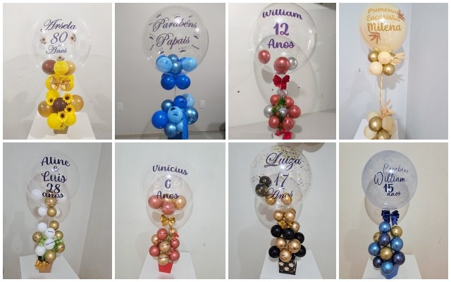 Balão 40Cm Personalizado Base Trabalhada - FranciS Decorações