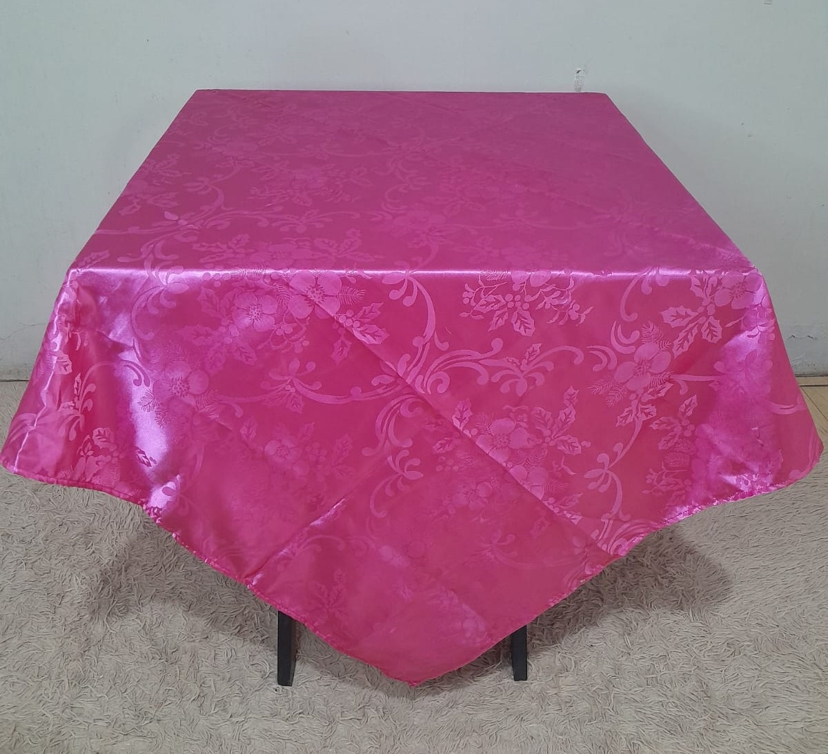 Toalha Rosa Pink Jacquard  1,5X1,5 - FranciS Decorações