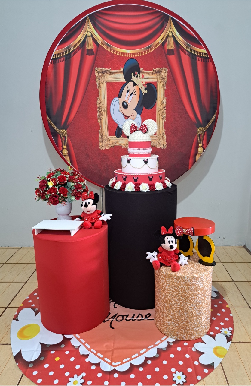 Minnie Vermelho Redondo 03 - FranciS Decorações