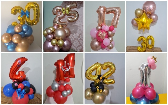 Balão de Numero 40Cm Com Base - FranciS Decorações