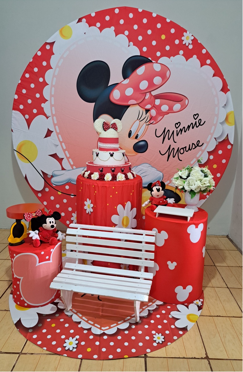 Minnie Vermelho Redondo de 2M 05 - FranciS Decorações