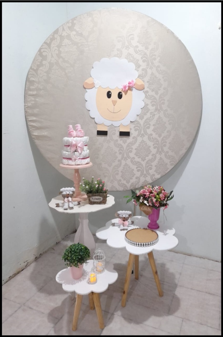 Ovelhinhachá Rosa - FranciS Decorações