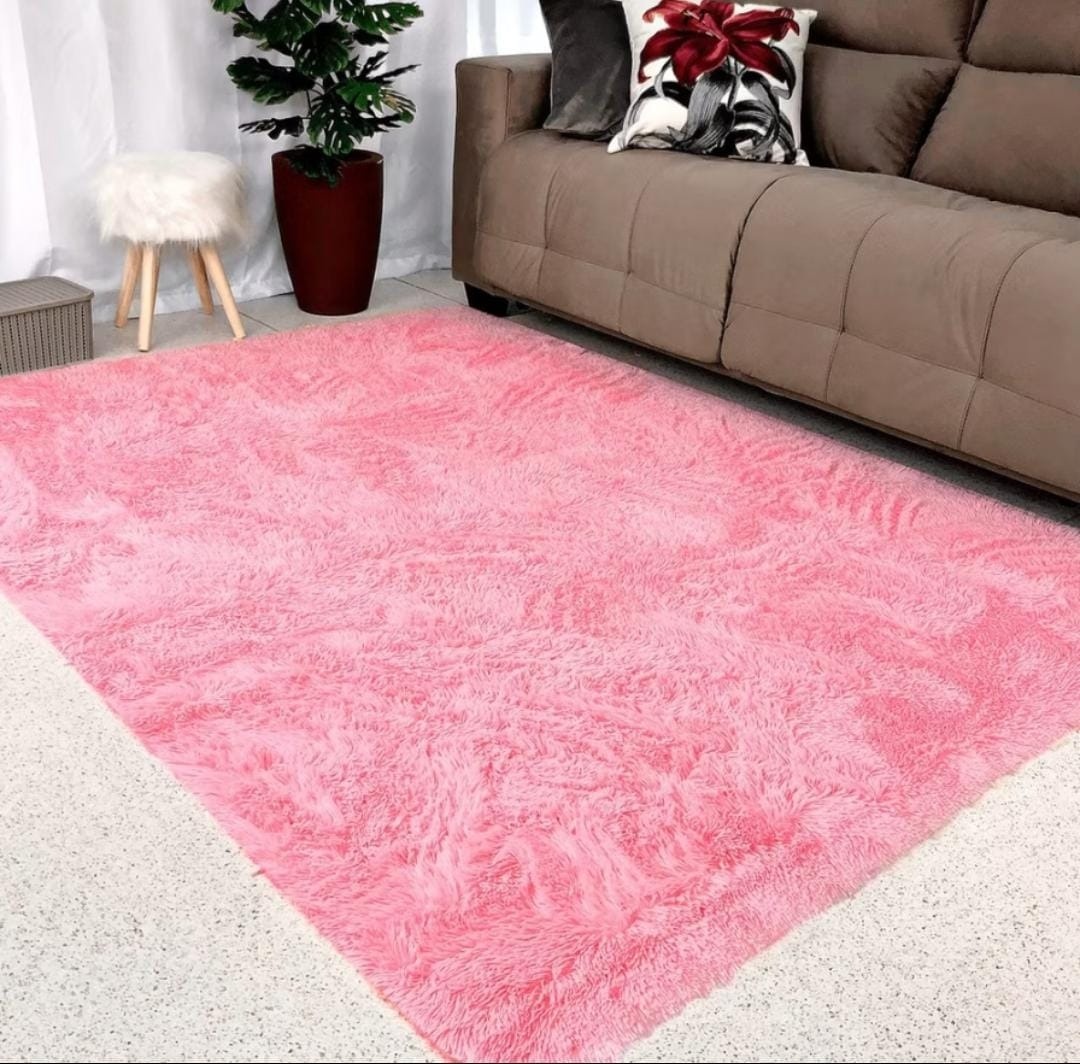 Tapete Felpudo de 2,00X2,5M (Grande) Na Cor Rosa Bebê  - Pegue e monte Peixoto de Azevedo