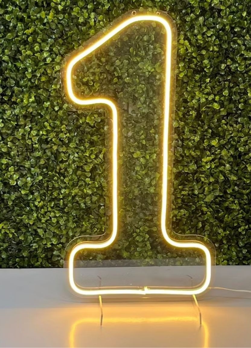 Placa de Led Número 1  - Pegue e monte Peixoto de Azevedo