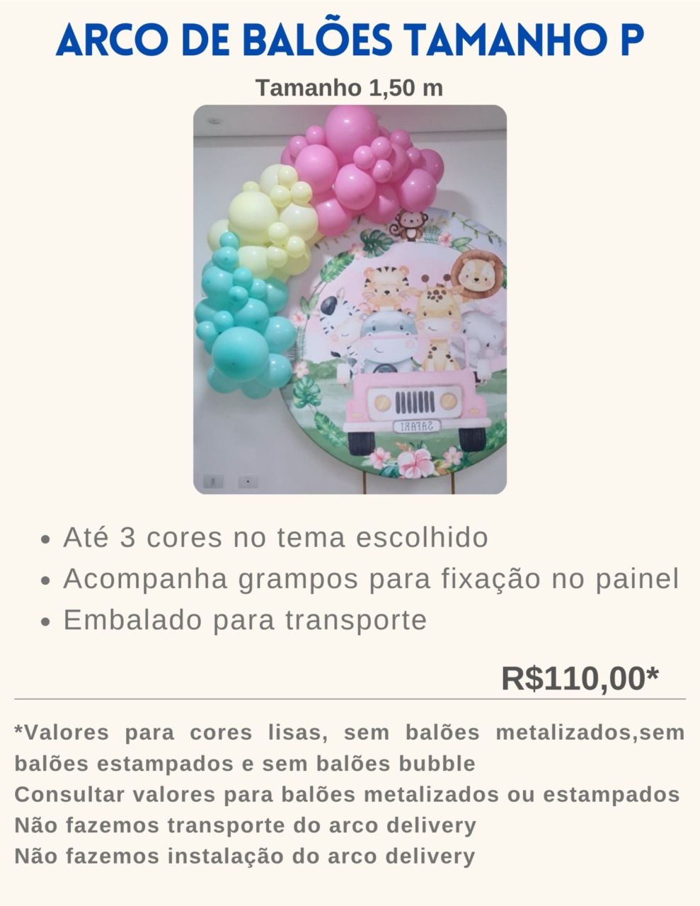 Arco de Balões P - Coloriradecoracoes