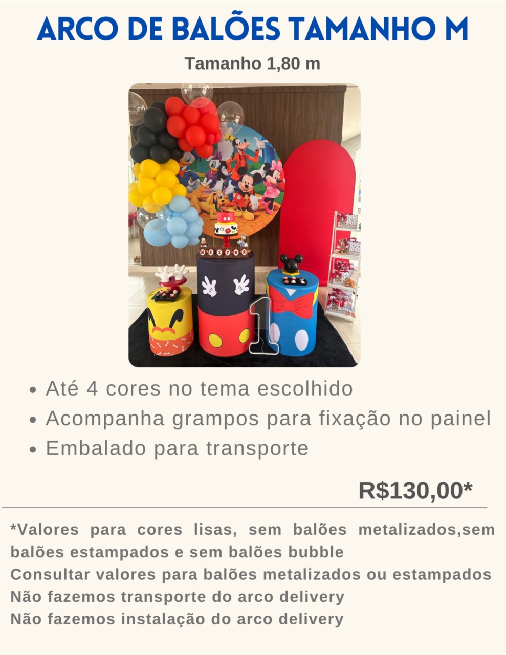 Arco de Balões M - Coloriradecoracoes