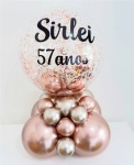 Arranjo de Balões de Mesa Personalizado Com Glitter - imagem 1