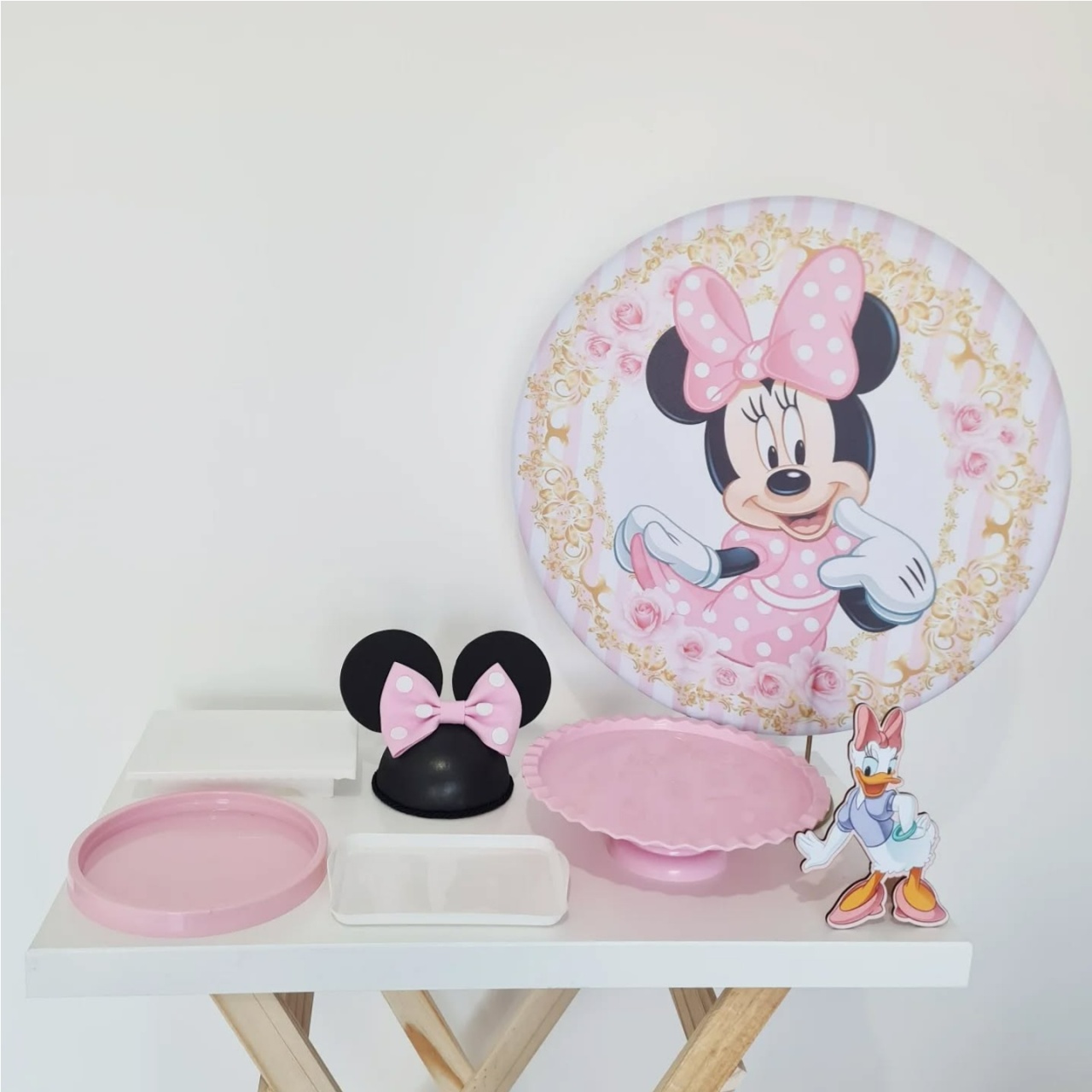 Kit Mesa Minnie Rosa - Coloriradecoracoes
