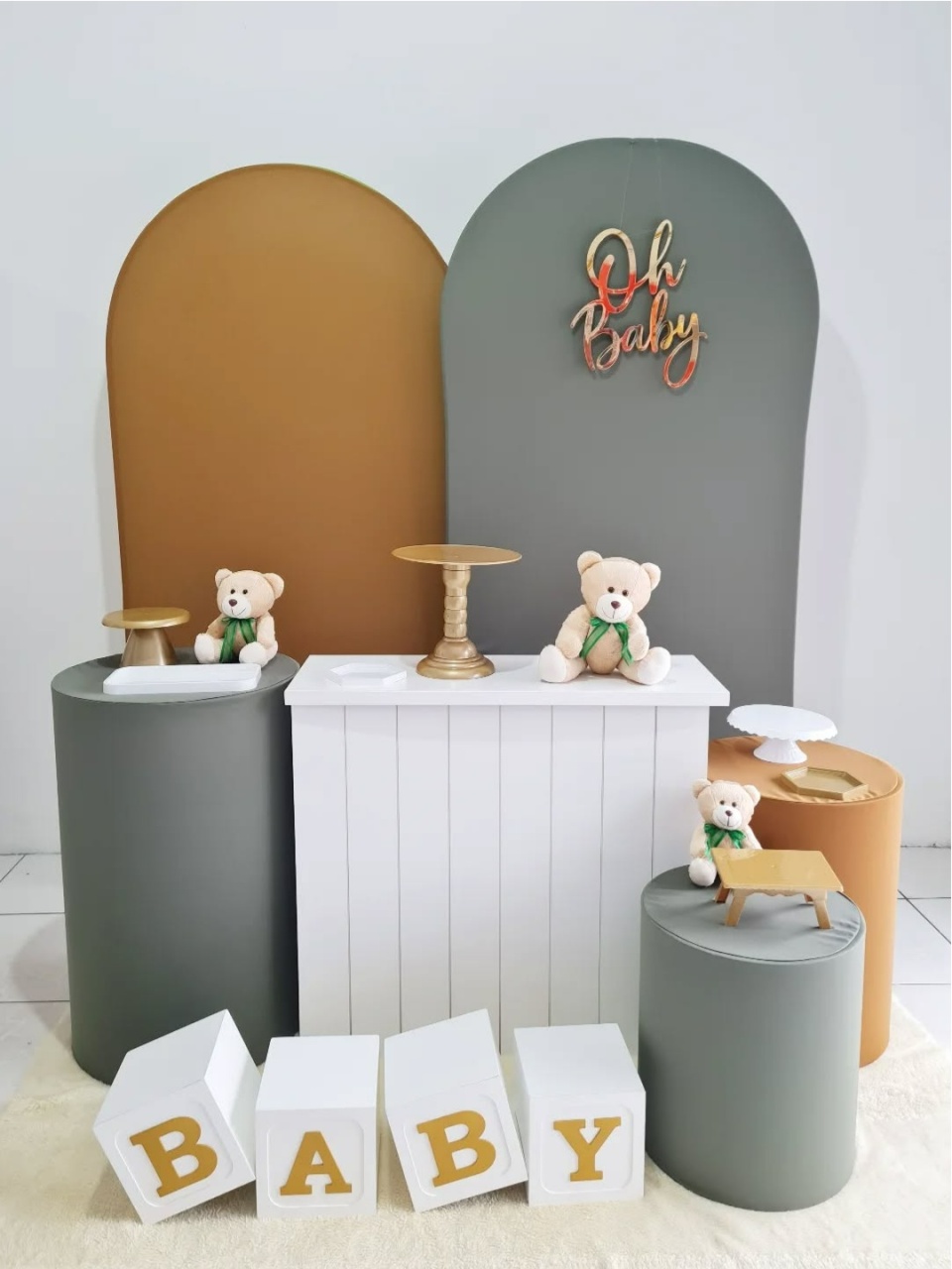 Ursinho Verde Com Dourado - Coloriradecoracoes