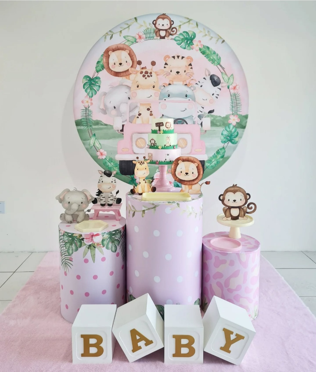 Safari Rosa Baby - Coloriradecoracoes