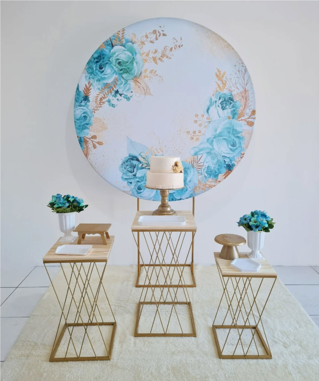 Floral Azul Luxo - Coloriradecoracoes