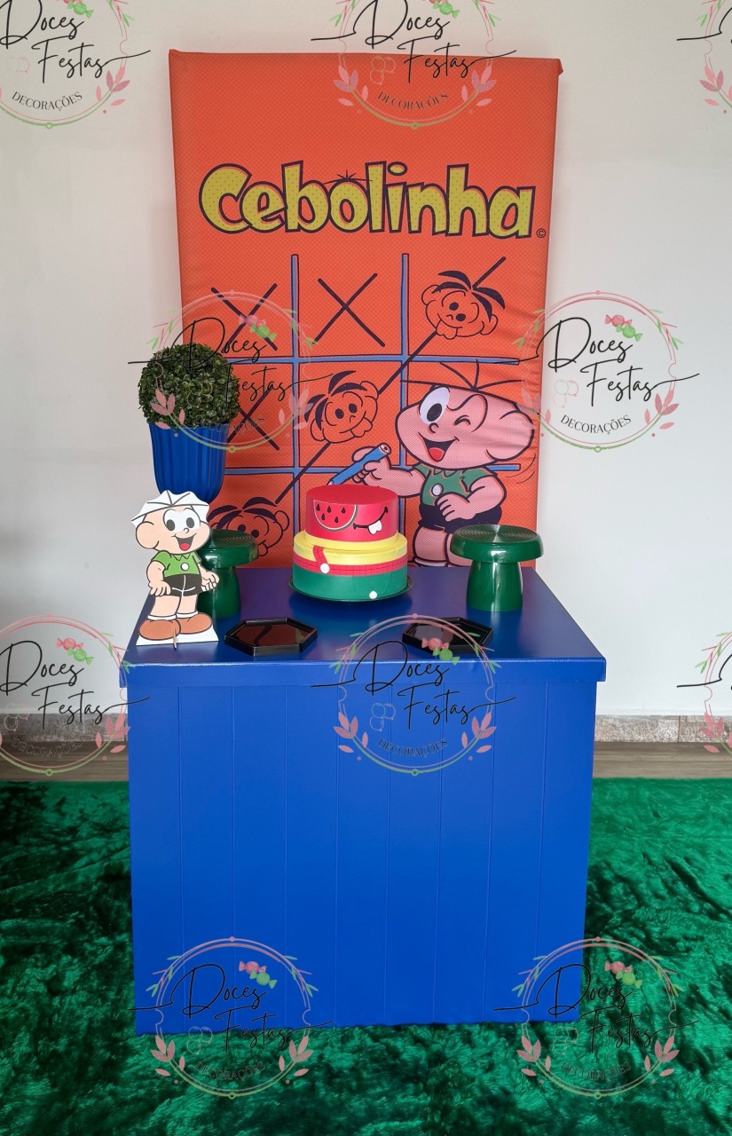Kit Turma da Mônica VII /Cebolinha - Doces Festas Decorações e Pegue e Monte