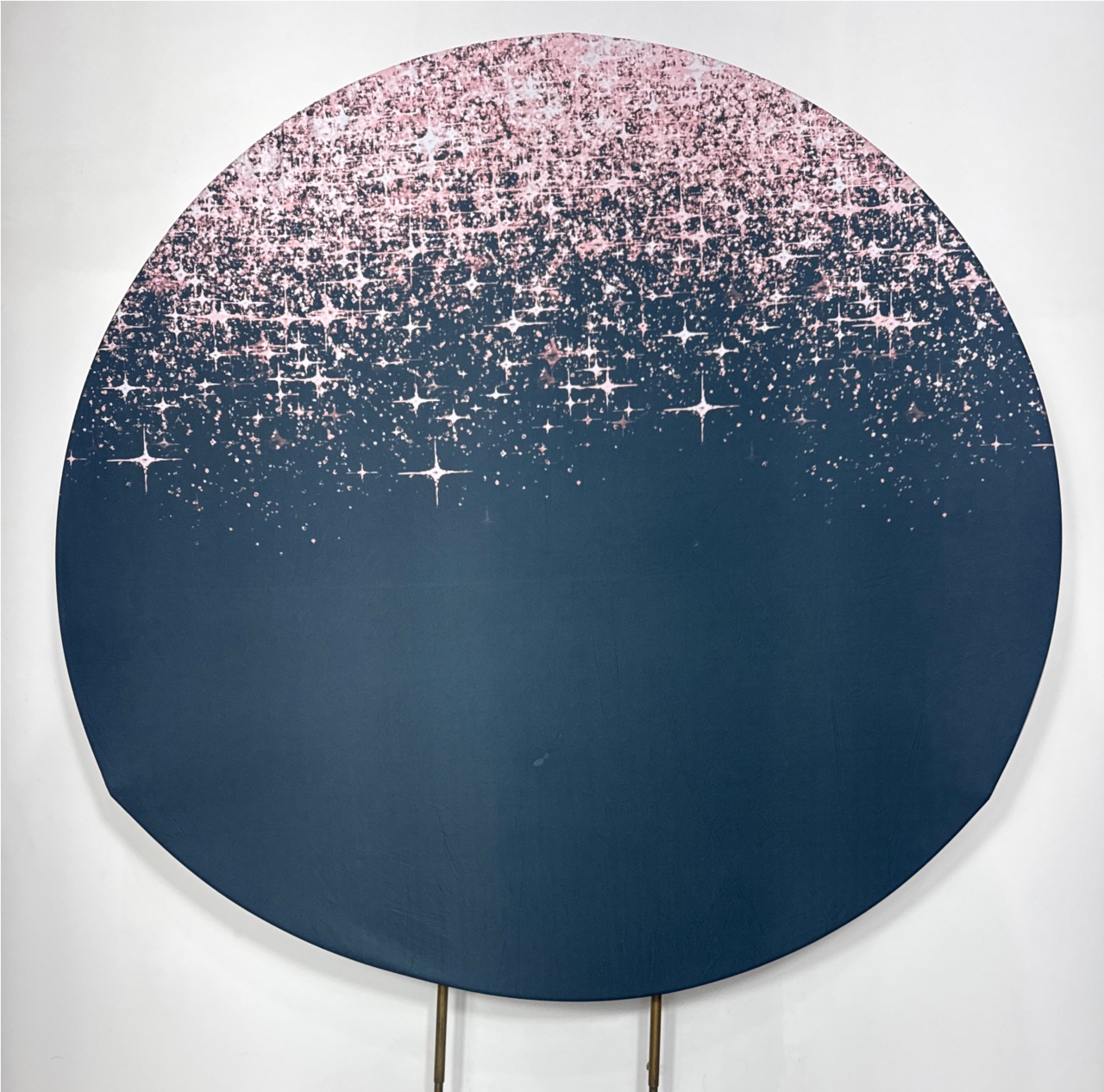 Painel Redondo - Glitter Rose Gold  1 - Doces Festas Decorações e Pegue e Monte