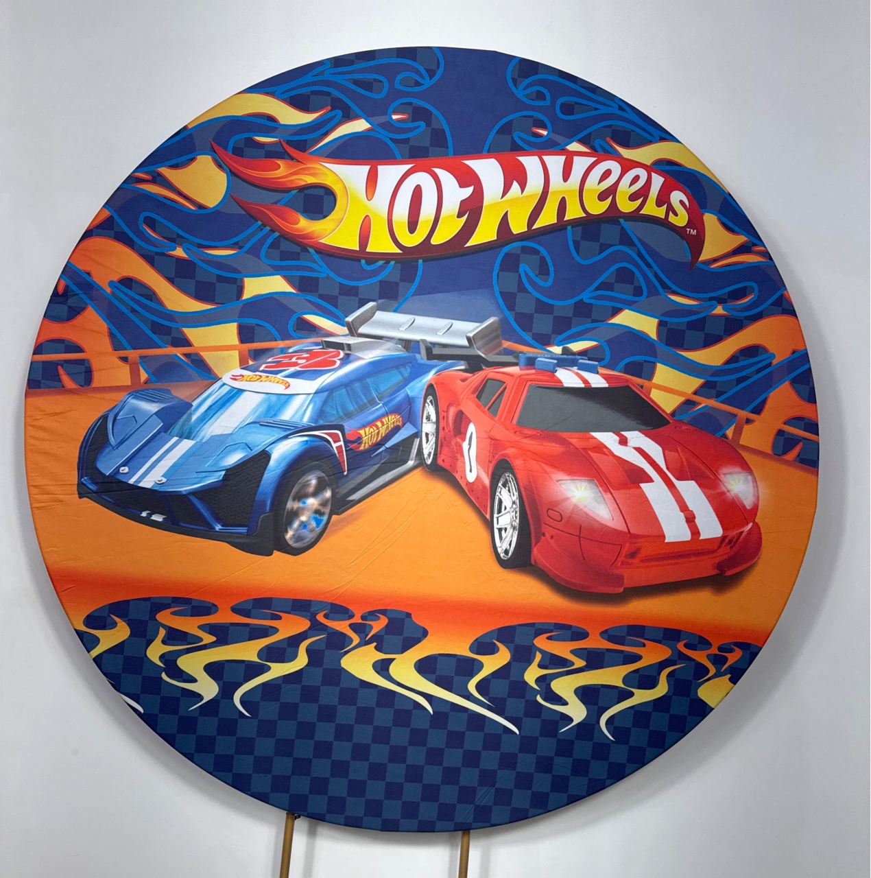 Painel Redondo - Hot Weels 2 - Doces Festas Decorações e Pegue e Monte