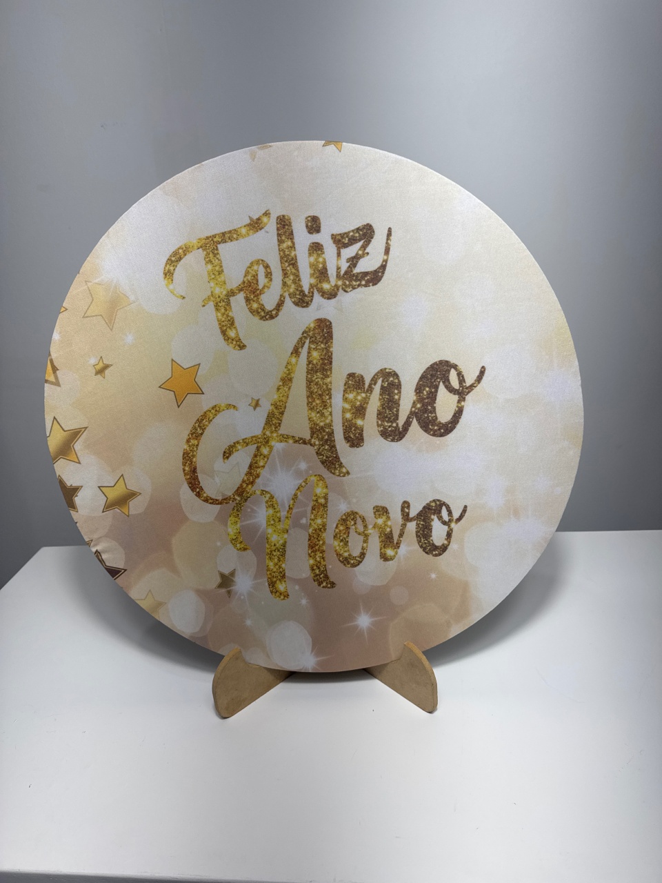 Mini Painel Ano Novo Dourado  - Doces Festas Decorações e Pegue e Monte