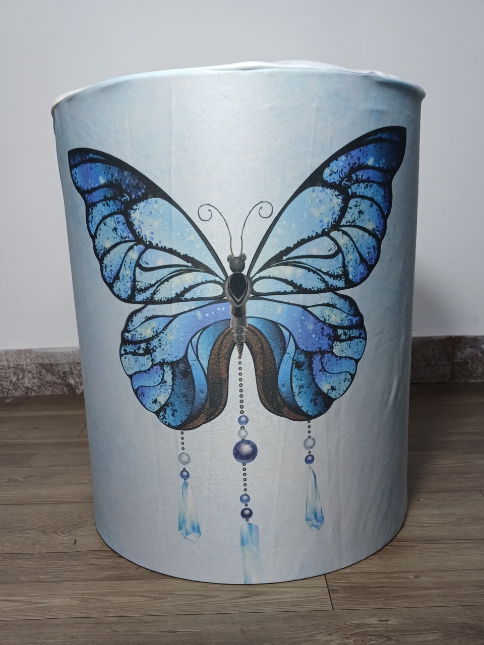 Capa de Cilindro P - Borboleta Azul - Doces Festas Decorações e Pegue e Monte