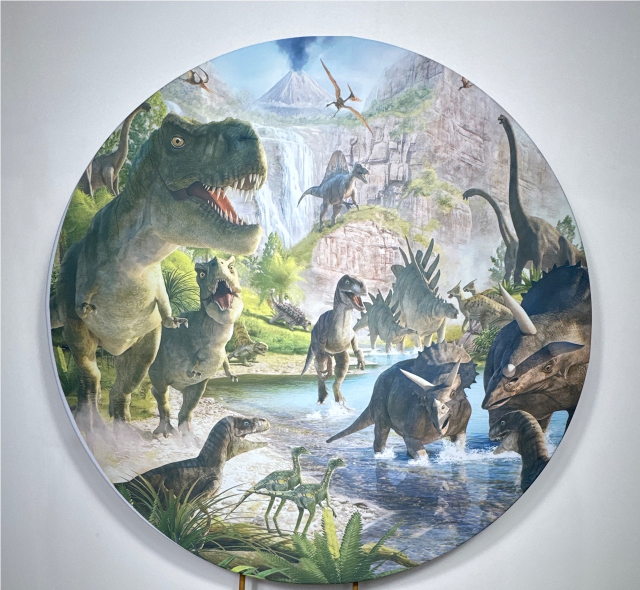 Painel Redondo - Dinossauro 4 - Doces Festas Decorações e Pegue e Monte