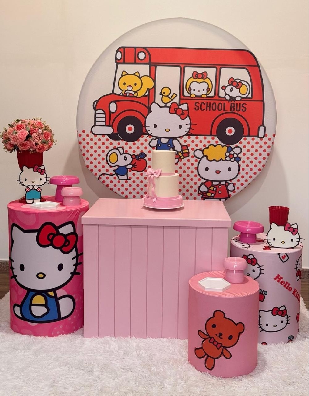 Kit Hello Kitty    - Doces Festas Decorações e Pegue e Monte