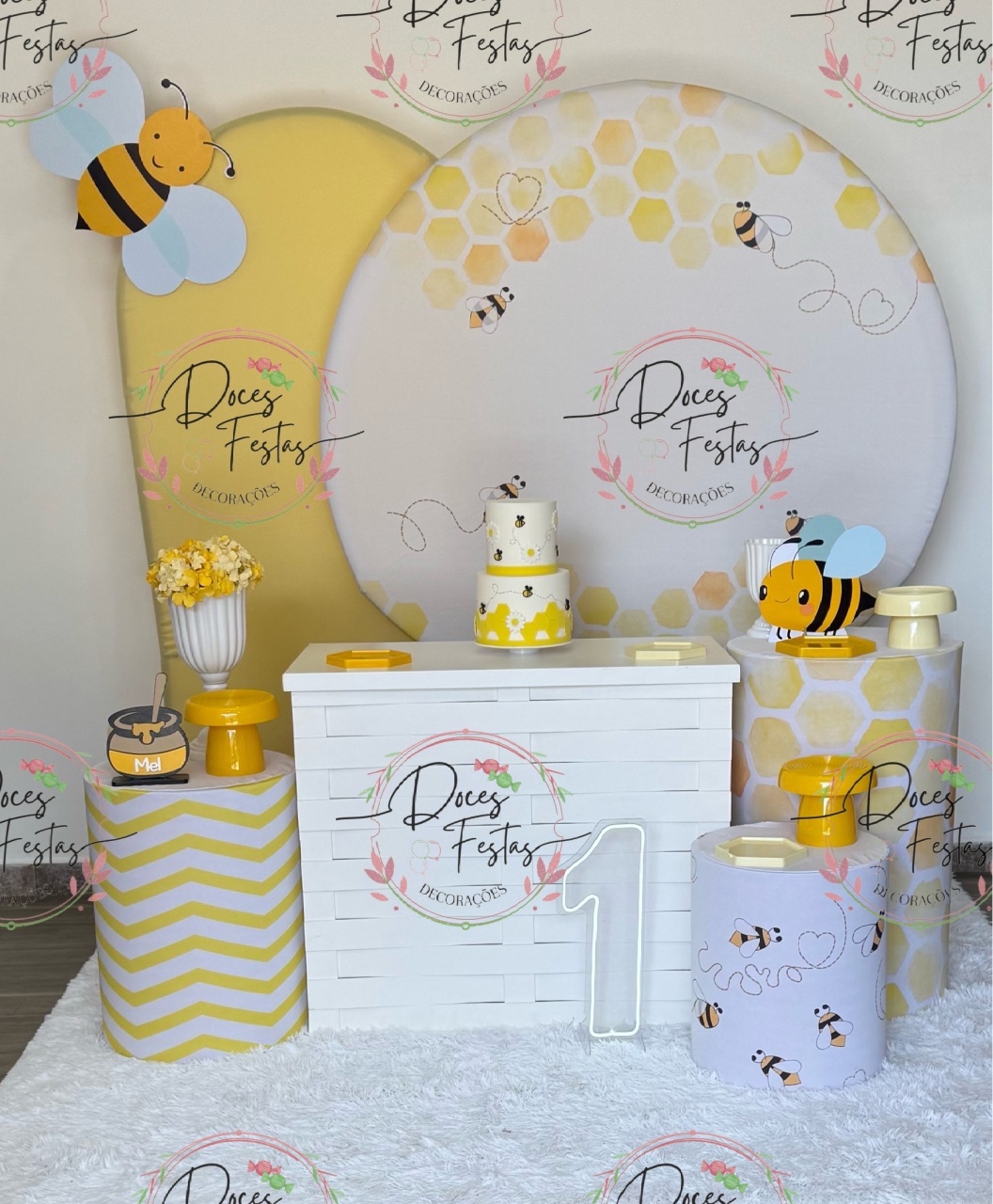 Kit Abelhinha Ii   - Doces Festas Decorações e Pegue e Monte