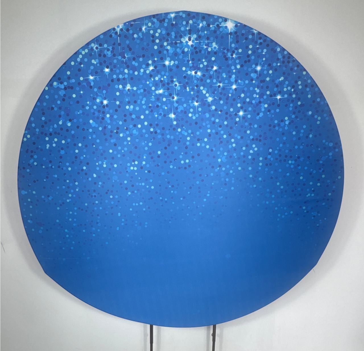 Painel Redondo - Glitter Azul 2 - Doces Festas Decorações e Pegue e Monte