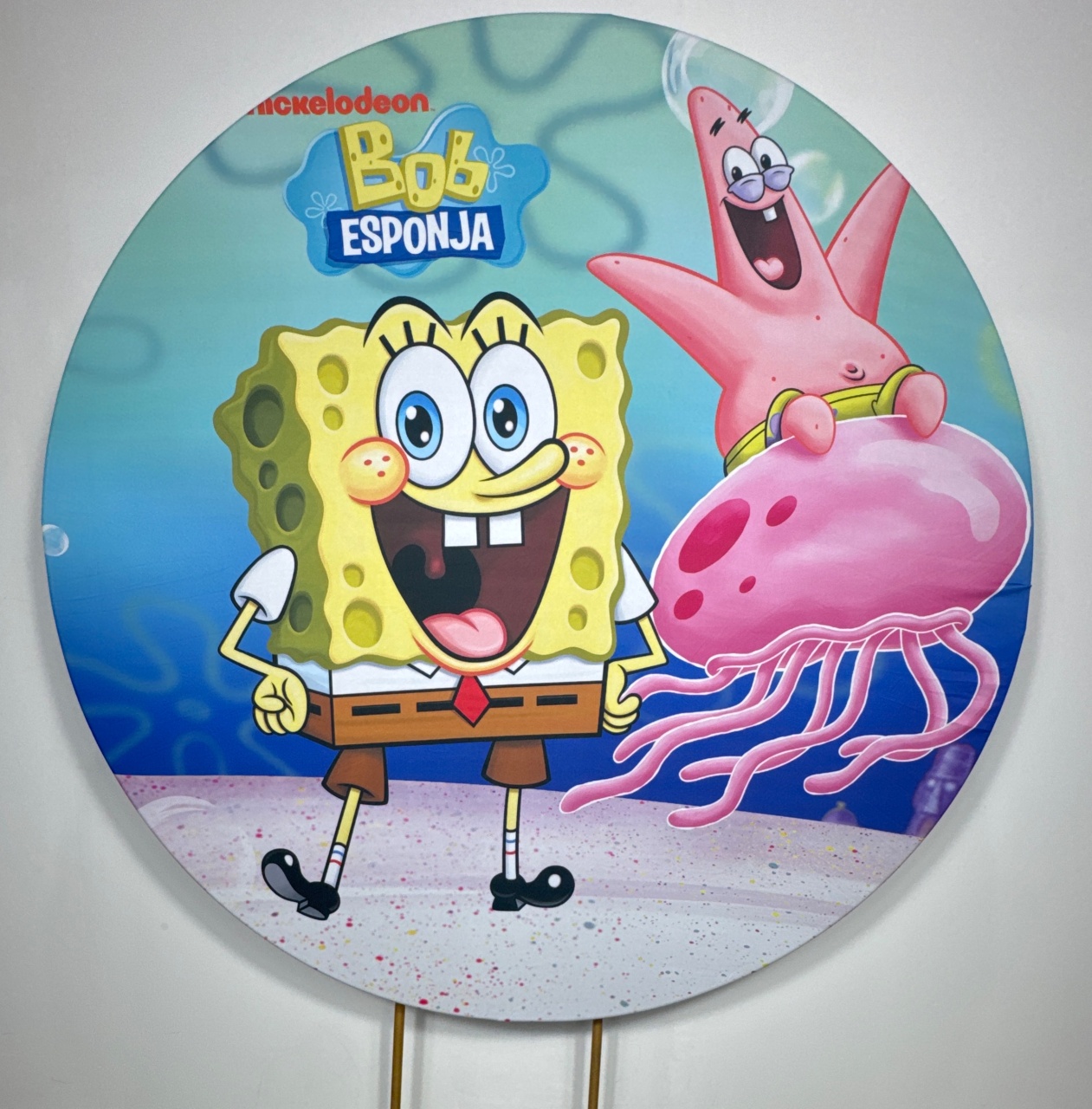 Painel Redondo - Bob Esponja 2 - Doces Festas Decorações e Pegue e Monte