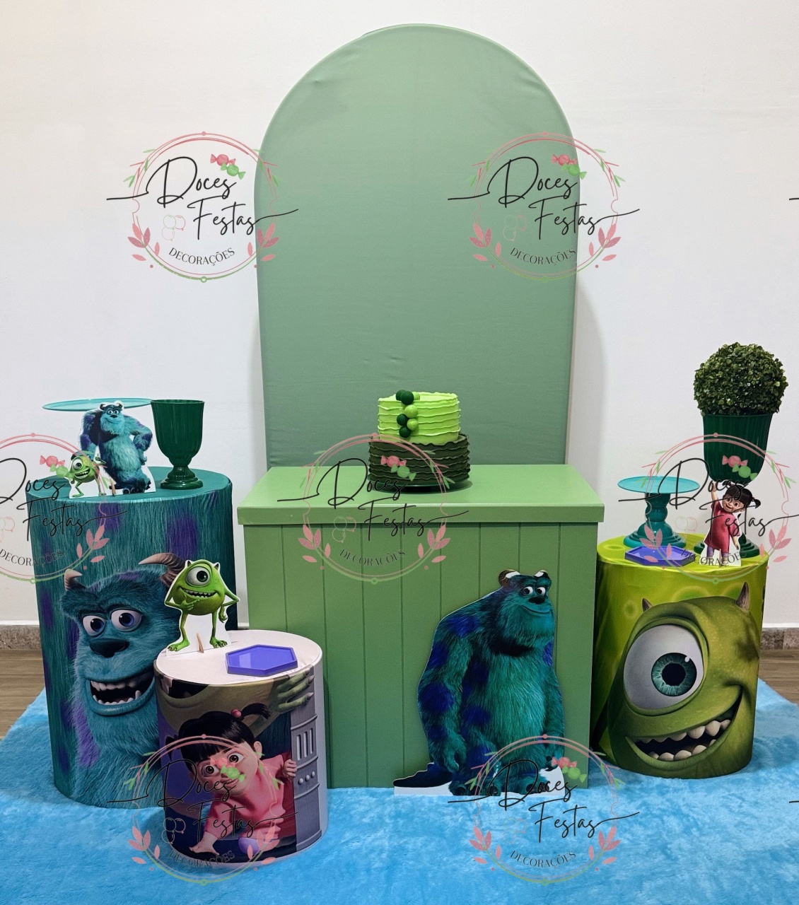 Kit Monstro S. A.  - Doces Festas Decorações e Pegue e Monte