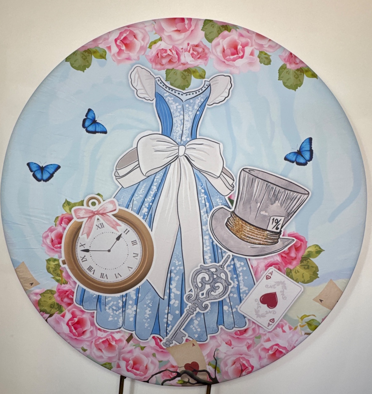 Painel Redondo - Alice 4 - Doces Festas Decorações e Pegue e Monte
