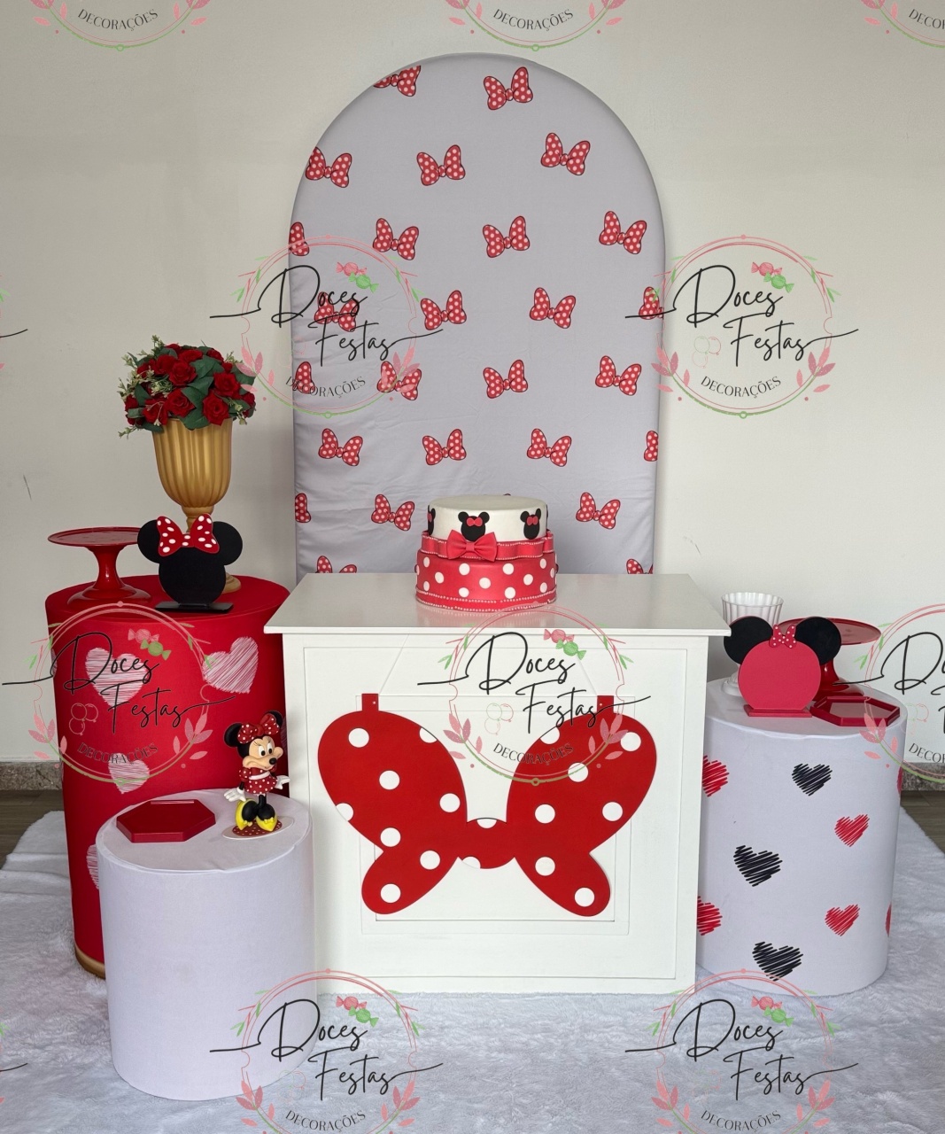 Kit Minnie Vermelha X - Doces Festas Decorações e Pegue e Monte